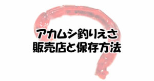 アカムシユスリカの釣りえさ販売店と保存方法について