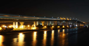 南芦屋浜北側水道の釣り場の台風被害状況