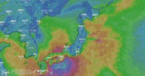 Windyで台風情報や台風進路予想図の最新ルートの見方と使い方