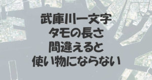 武庫川一文字でタモの長さを間違えると使い物にならない話